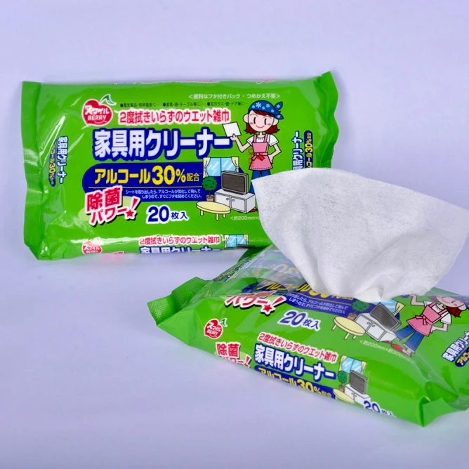 High quality and easy to clean wiping cloth wet tissue with ultra fine fiber for table, furniture, window and car interior