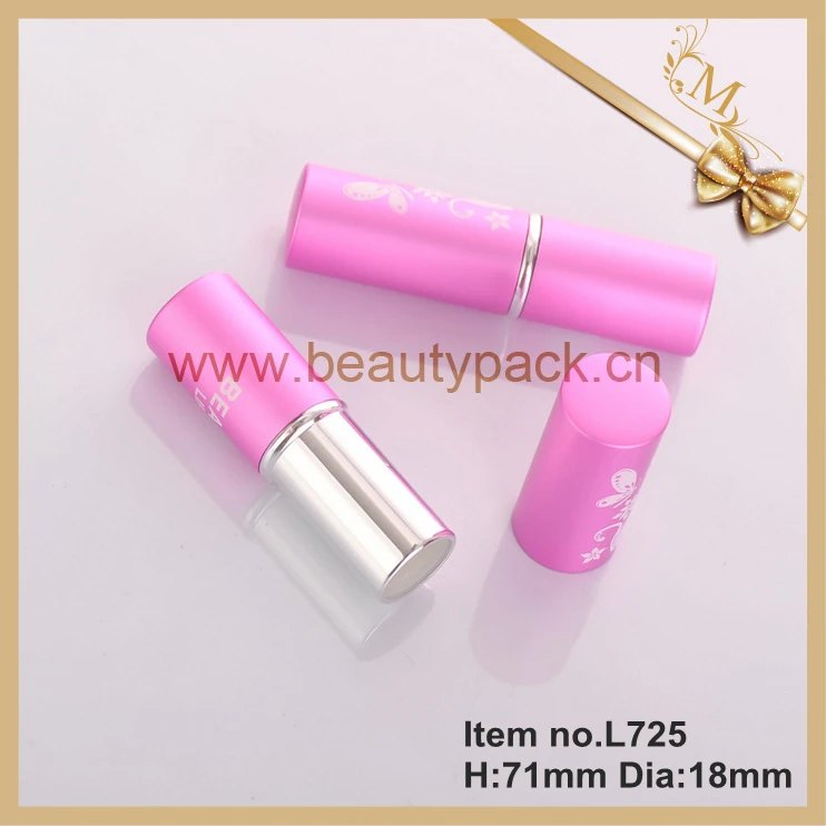 Make Your Own Cosmetic Lipstick Tube Pink Aluminium Empty Round Lipstick Tube