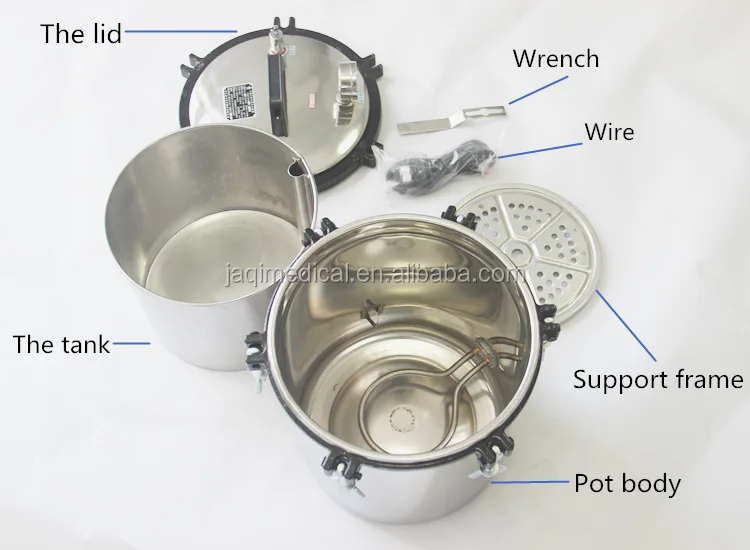 8L 18L 24L volume electric heating portable steam sterilizer