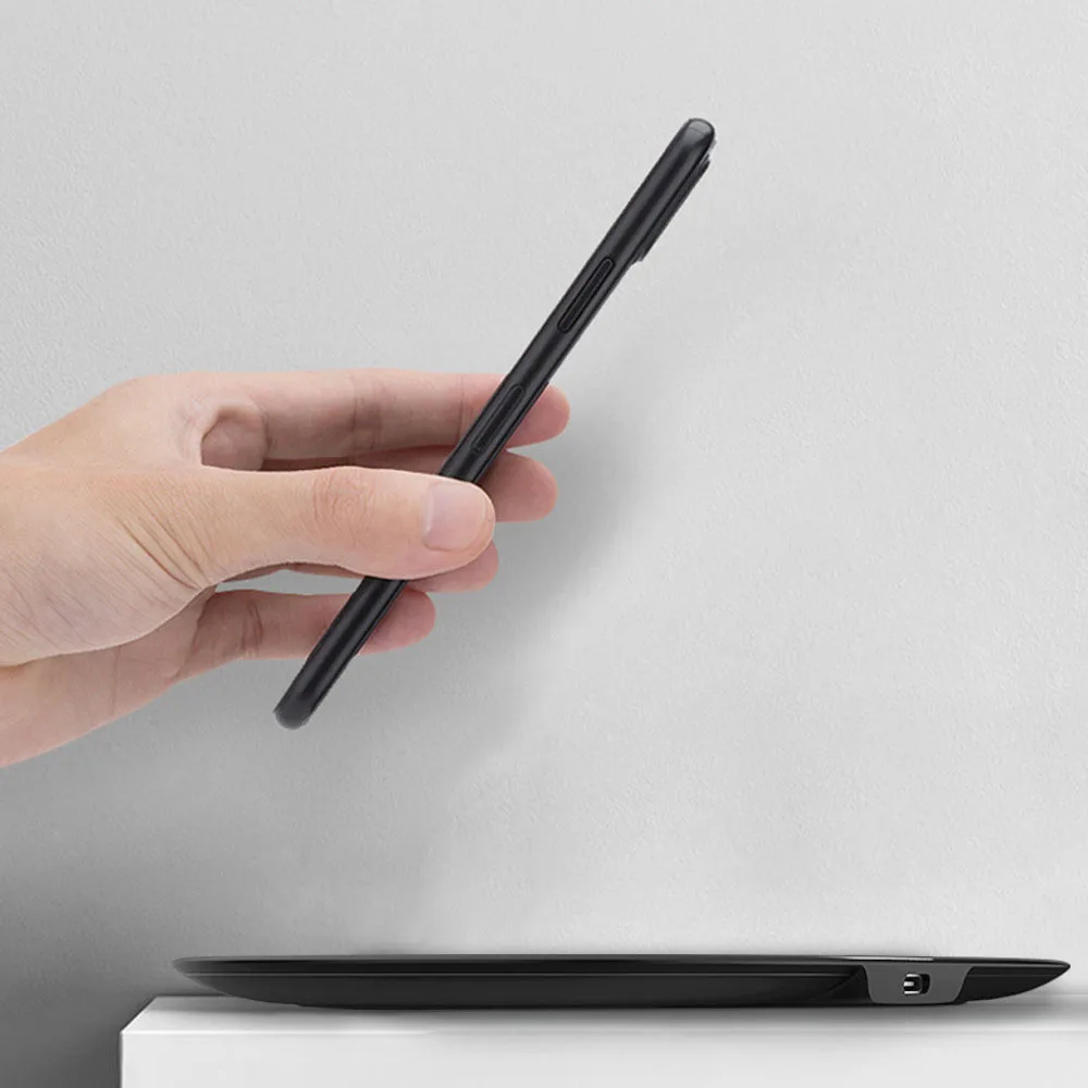 Dual 10W 7.5W 2 in 1 Dual Qi Wireless Charger for iphone Fast Charging Ultra Slim Dock Station Wireless Charging Pad for Samsung