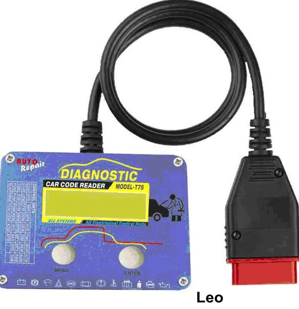 Handheld diagnostic device for Volvo,car code reader T75 OBD2 SRS scan tool for Volvo