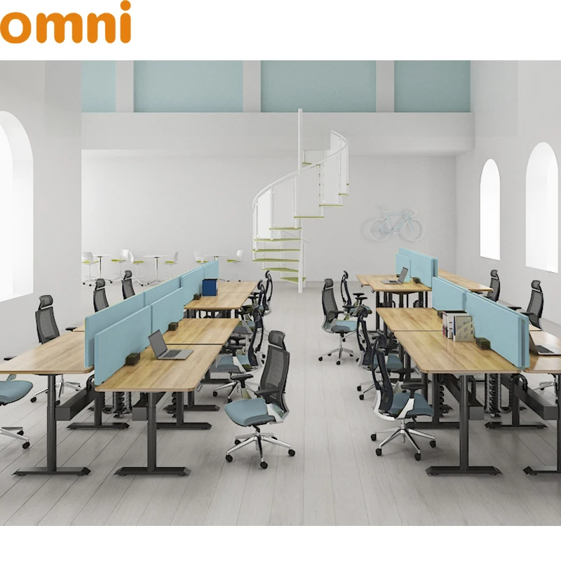 Metal frame sit stand computer desk,work bench adjustable height,electric standing table