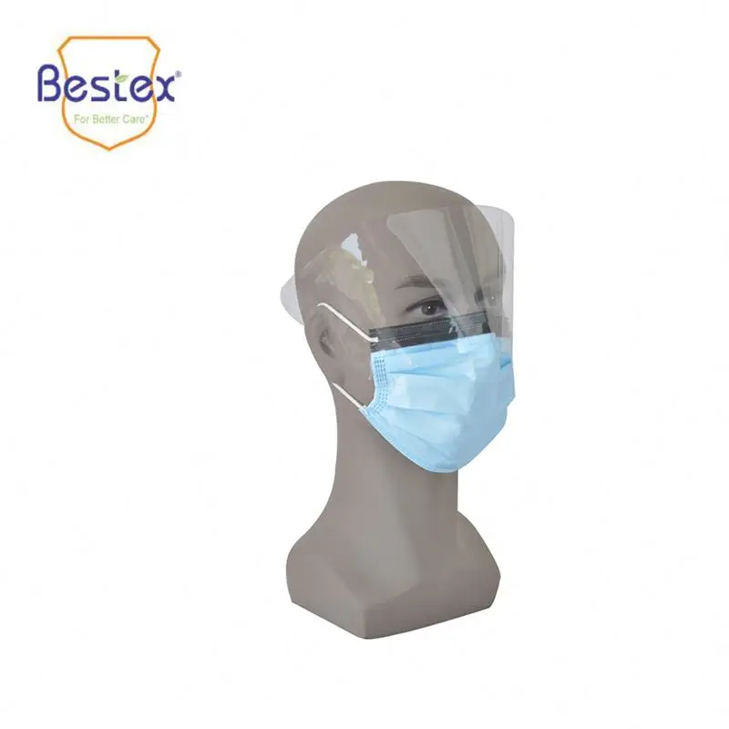 
Fluid Protection Surgical Face Masks with Eye shield 