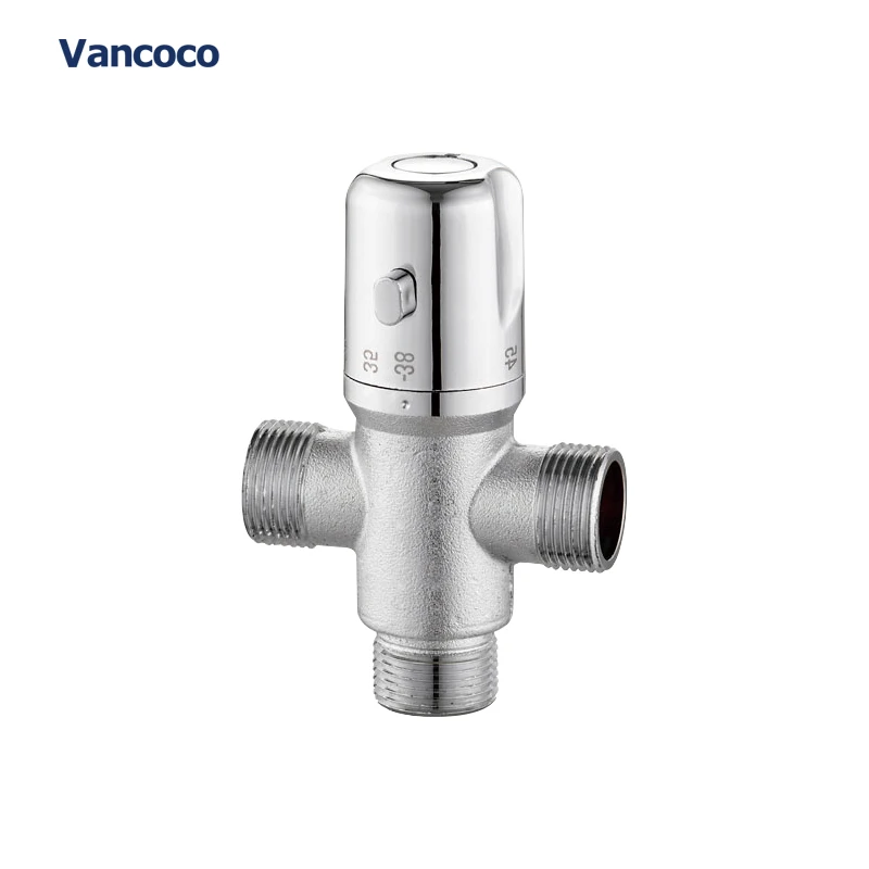 Vancoco YK135H nickel plated 3 way thermostatic mixing valve