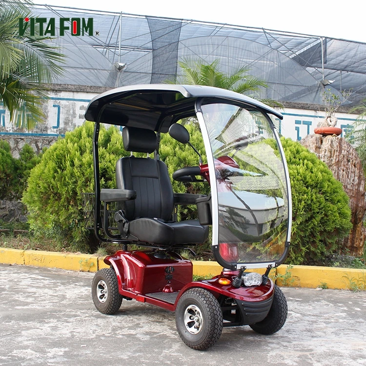 Vitafom- Big size 2 Seat Handicap Scooter Electric POWDER , Blue with sun roof