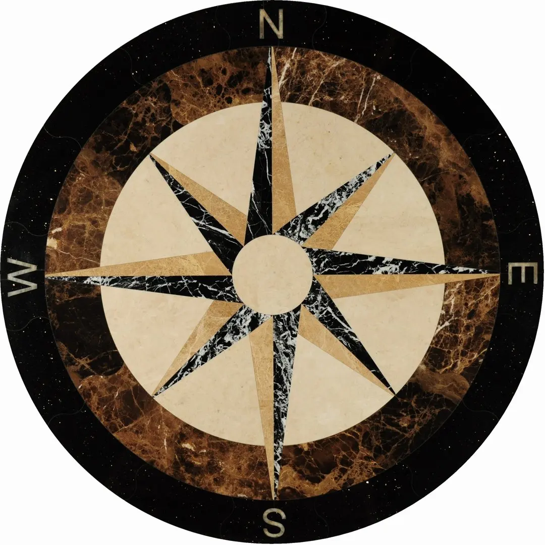 
Water Jet Medallion Marble Inlay Flooring With Promotional Price 