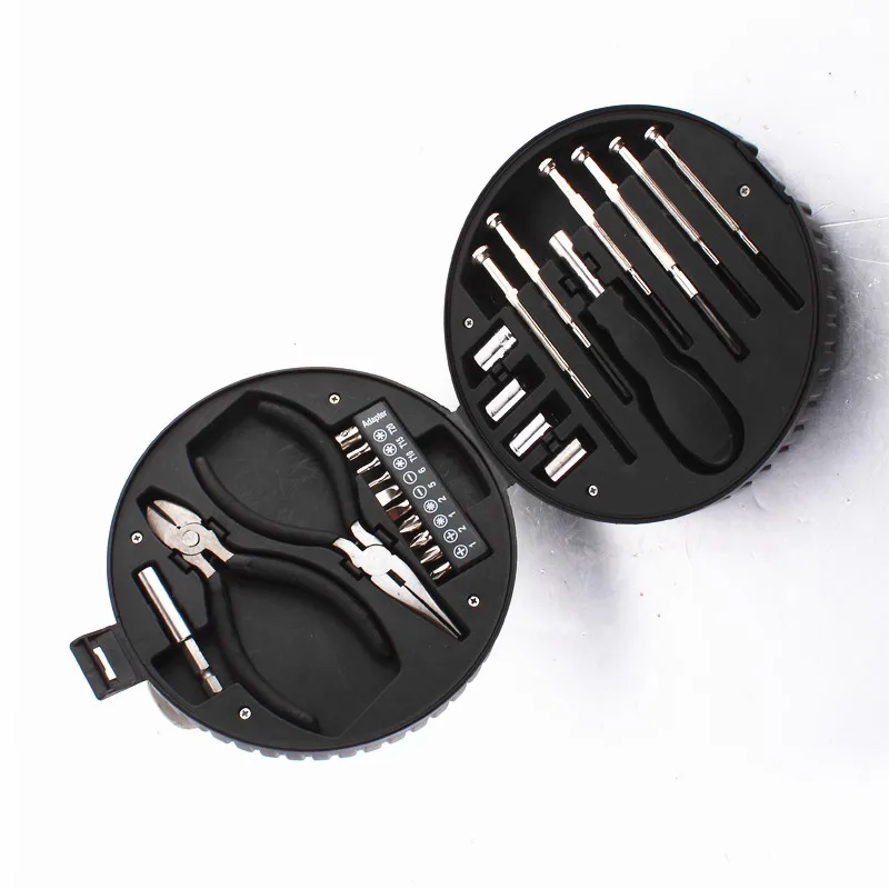 
car wheel shape 24pcs promotion mini tool kits 