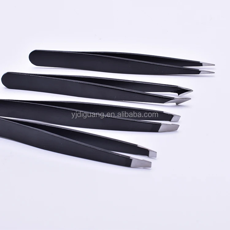 Профессиональный набор пинцетов для бровей из нержавеющей стали с наклонными/изогнутыми/плоскими наконечниками ножницы удаления вросших волос на лице