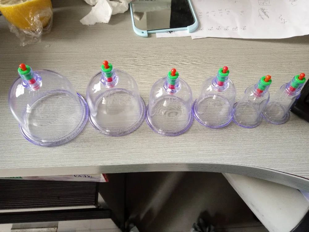 6 Cups Medical Chinese Body Cupping Massage Healthy Kit in tools