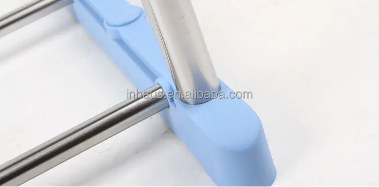 
Double pole stand stainless steel adjustable clothes rack for balcony and laundry room 