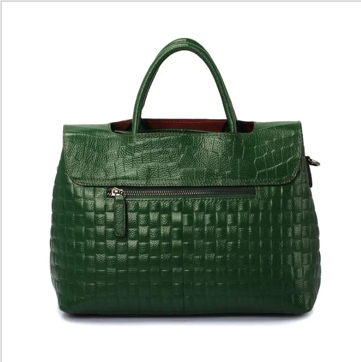 2019 spring and summer new stone pattern shoulder bag leather handbag fashion killer bag layer cowhide lady bag