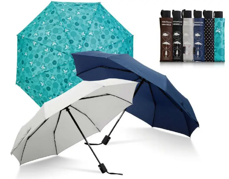 21 inches classic customizable strong auto open close rain 3 fold umbrella