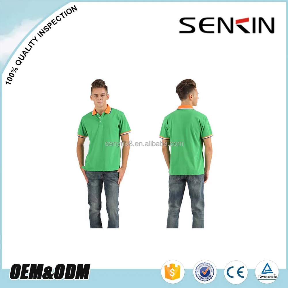 Factory Price Cotton Couple Polo Shirt Custom Orange Collar White T Shirt Plain POLO SHIRT