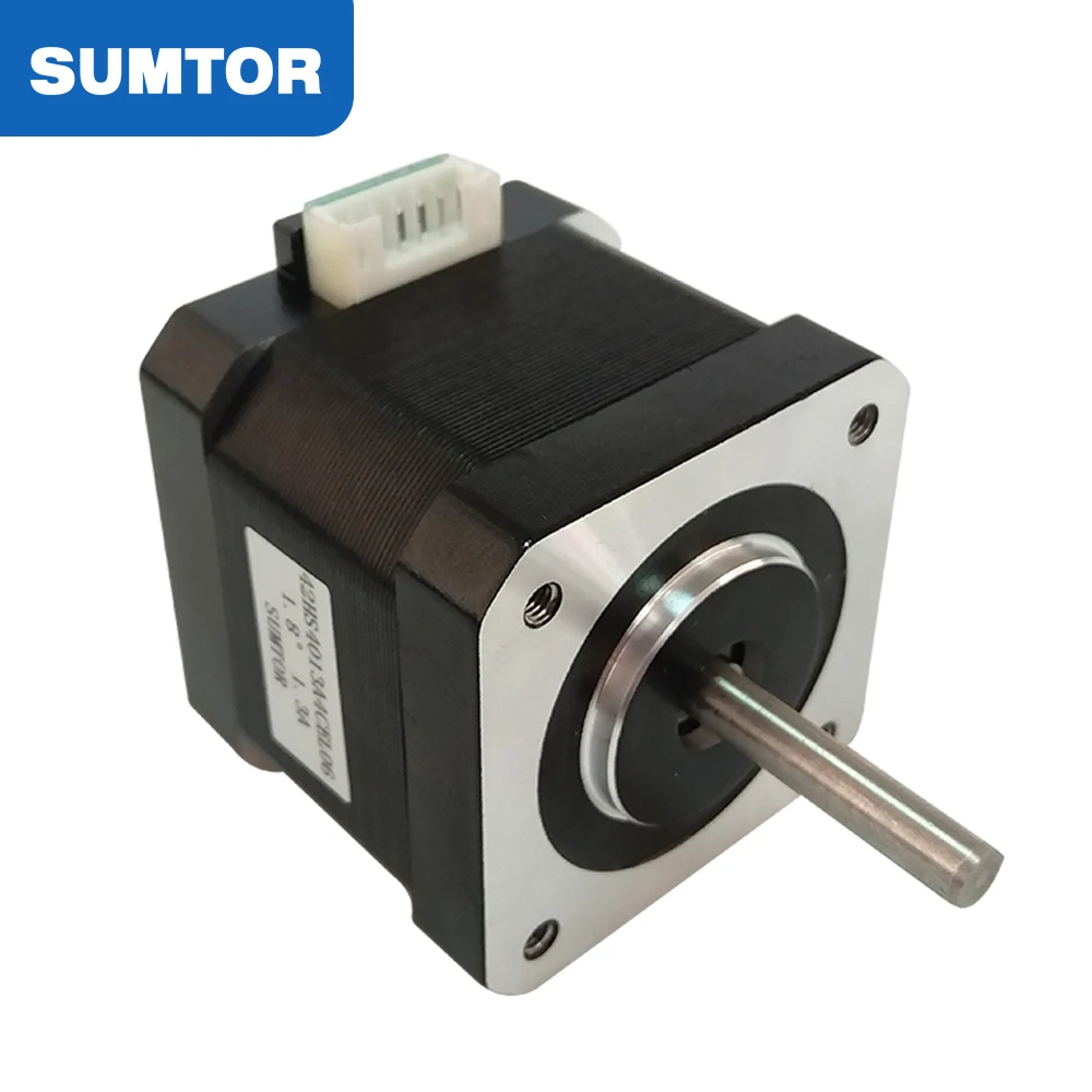42HS4013A4CEL06 40mm 1.3A 12v hybrid nema 17 2phase stepper motor plug 600mm wire black spray-paint
