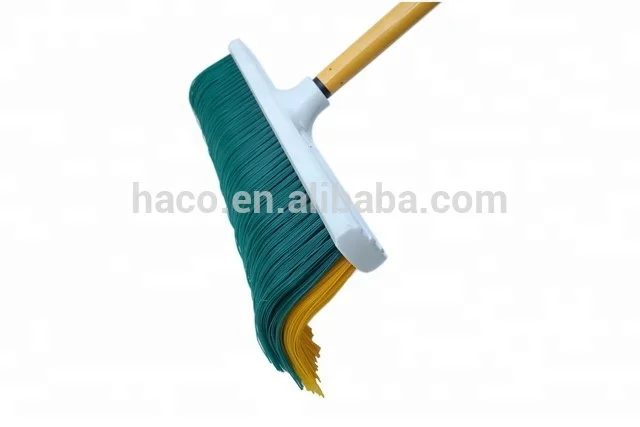 Curved Bristle plastic leaf rake broom