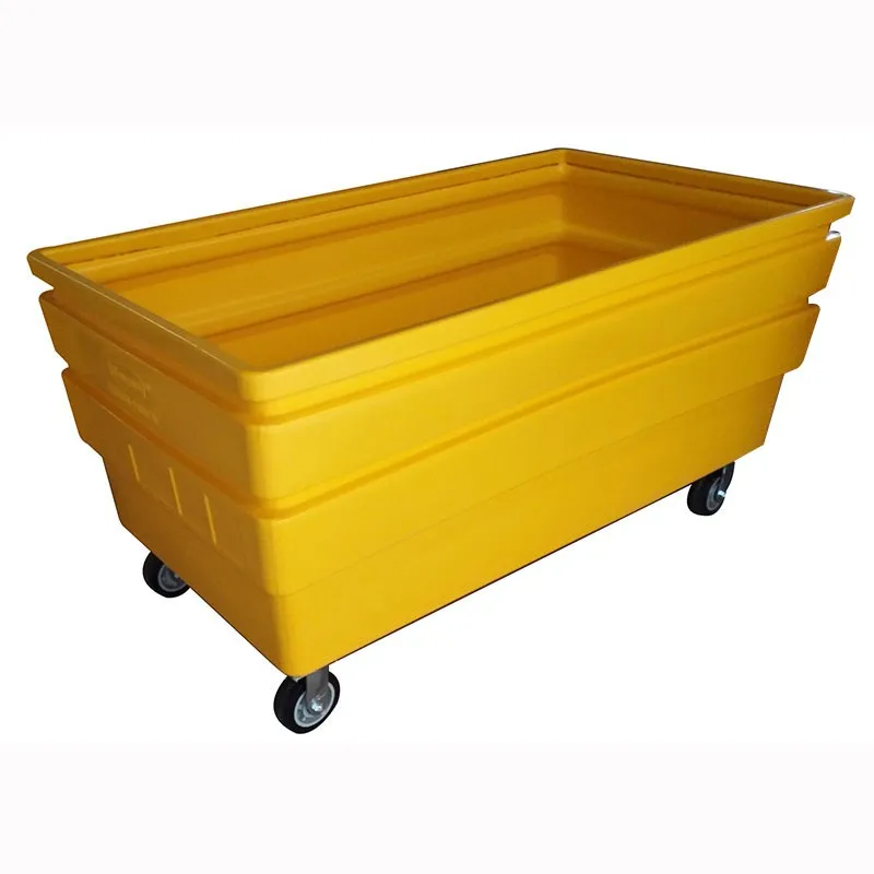 
Plastic laundry cart, Bulk laundry trolley, Plastic linen cube truck 
