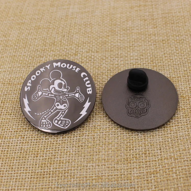 Factory price darkness system metal emblem skeleton lapel pin wholesale