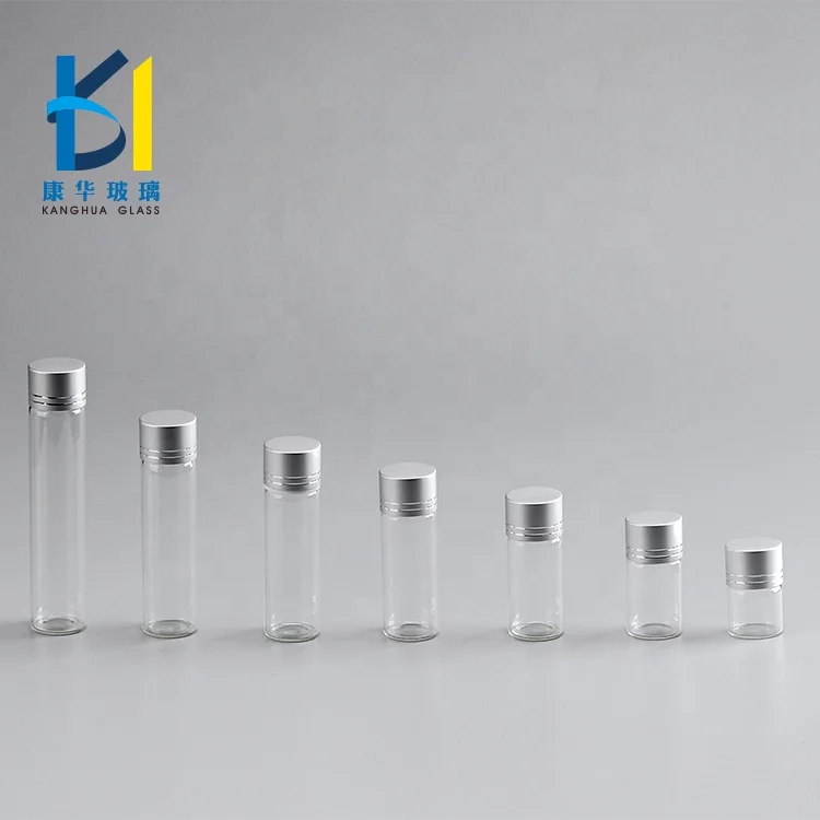 
Most Popular 5ml Mini Clear Glass Bottle With Silver Aluminium Screw Cap 10ml 15ml 20ml 