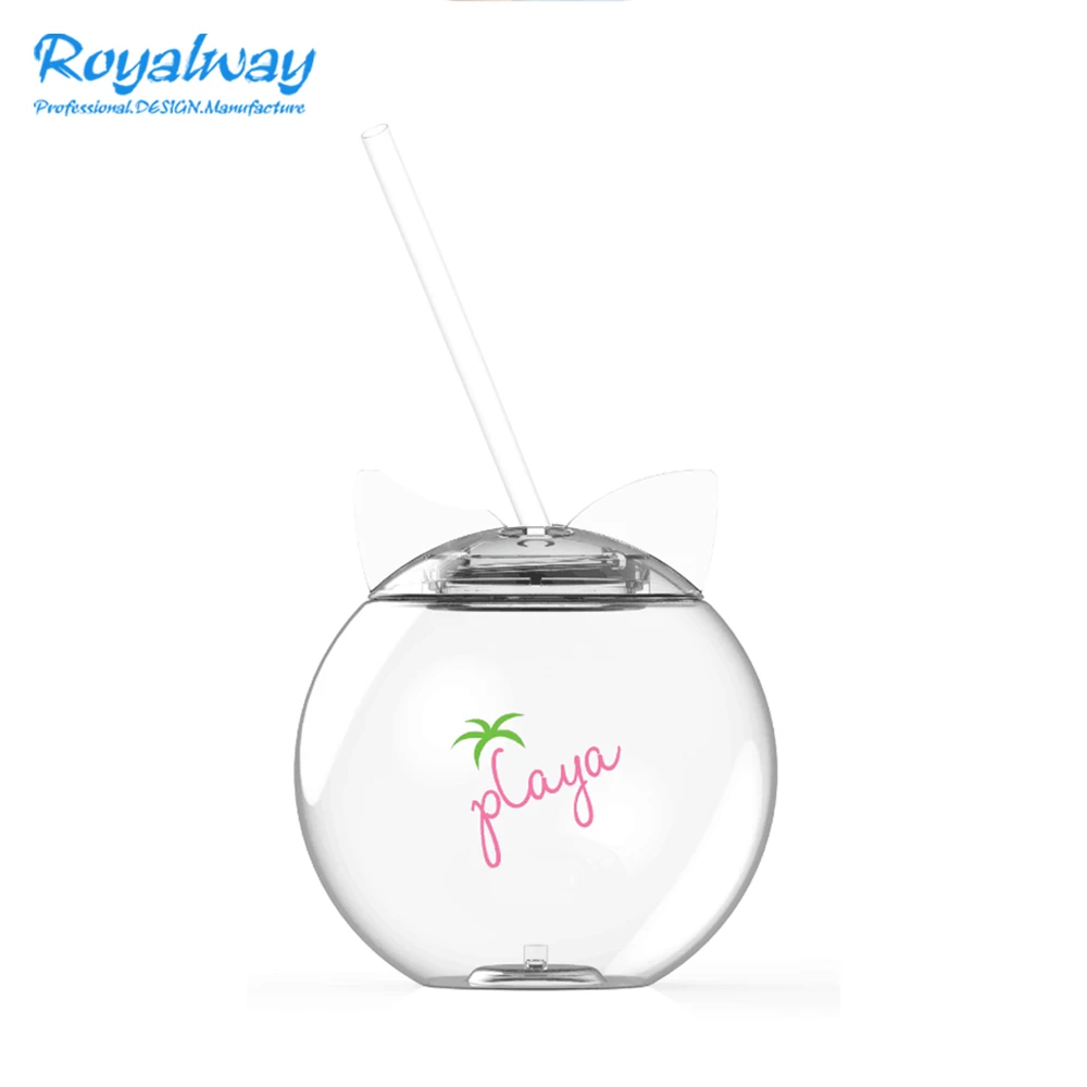 Solid Opaque Color Private Label Coconut Shell Shape Disco World Ball Cup