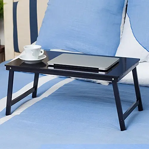 
Bamboo Table and Foldable Breakfast Serving Tray | Pull Down Legs | Portable Laptop Stand 