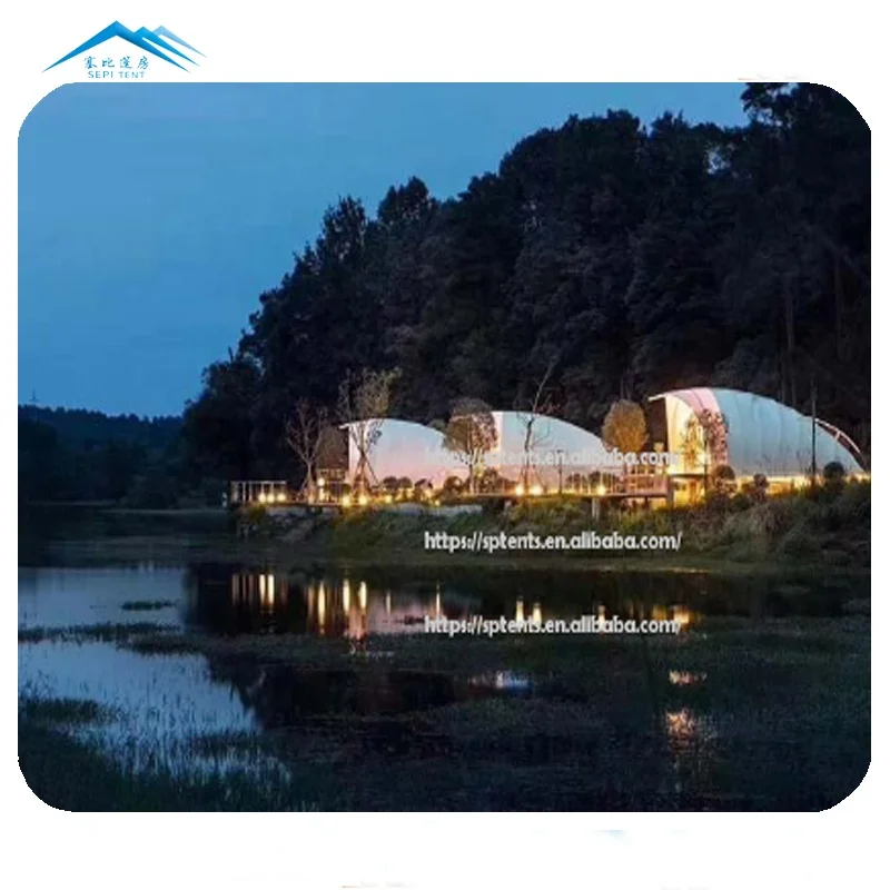 42sqm shell luxury hotel tent PVDF membrane architecture structure  tent