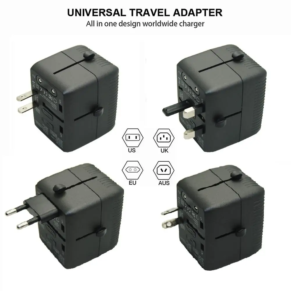 Corporate Gift USB Charger Universal Travel Adaptor All in One Plugs US UK US EU adapter