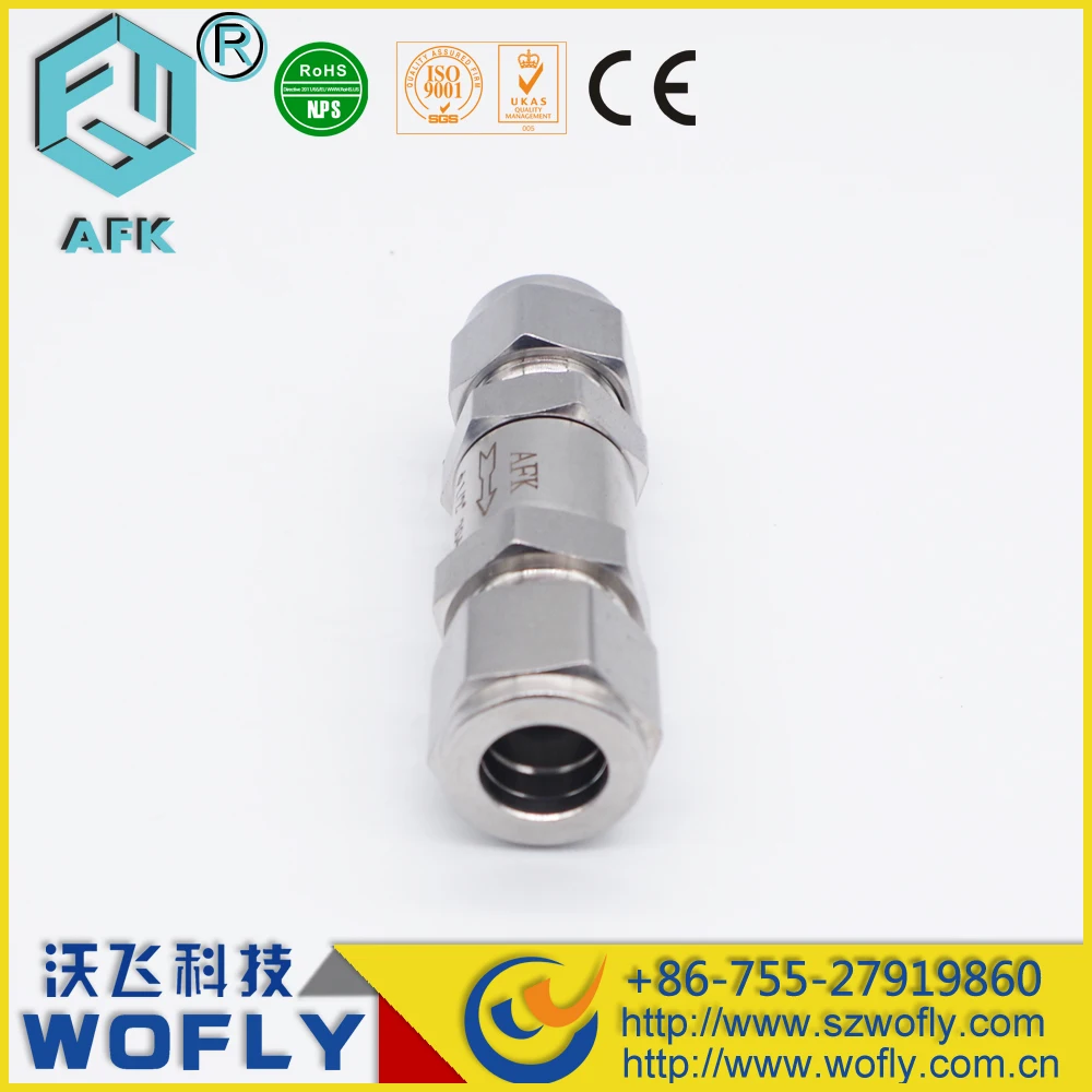 wolfy AFK OD Compression Connection Air Compressor Gas Check Valve Stainless Steel 3/8