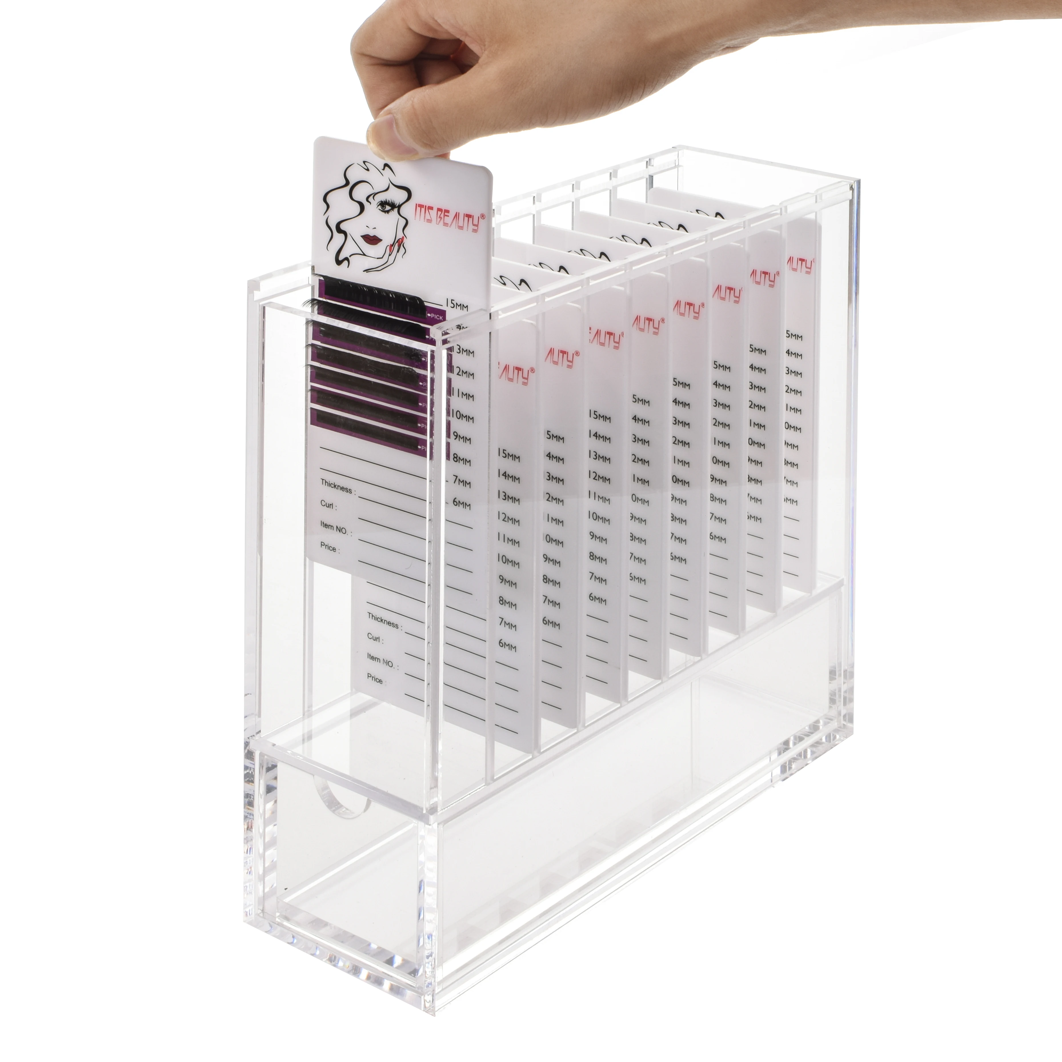 NEW Acrylic False Eyelashes Eye Lashes Storage Box Volume lash storage Makeup tools Case Organizer