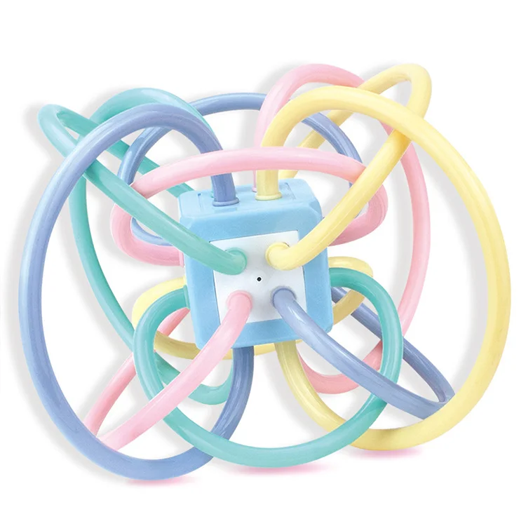 Оптовая продажа, органический новый дизайн, погремушка из мягкого АБС-пластика, детская игрушка-прорезыватель для зубов, детский силиконовый Прорезыватель для зубов