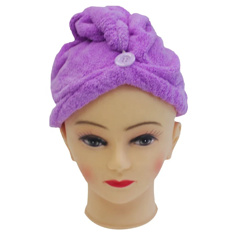 Microfiber Hair Towel Ultra Absorbent Fast Drying The Perfect Haircare Anti-Frizz Turban Never Falls Off for Drying Curly Hair