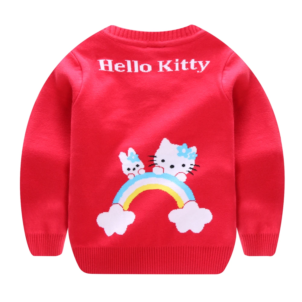 Wholesales European Style Girls Coat Hello Kitty Beautiful Stylish Girls Sweater Cardigan