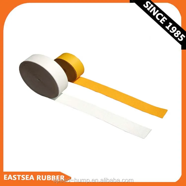 Белая/желтая прочная полимерная дорожная маркировочная лента