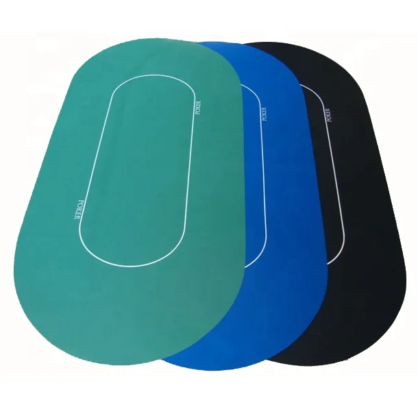 polyester fabric non skid sound proof rubber poker table mat large size 8 players poker casino poker mat