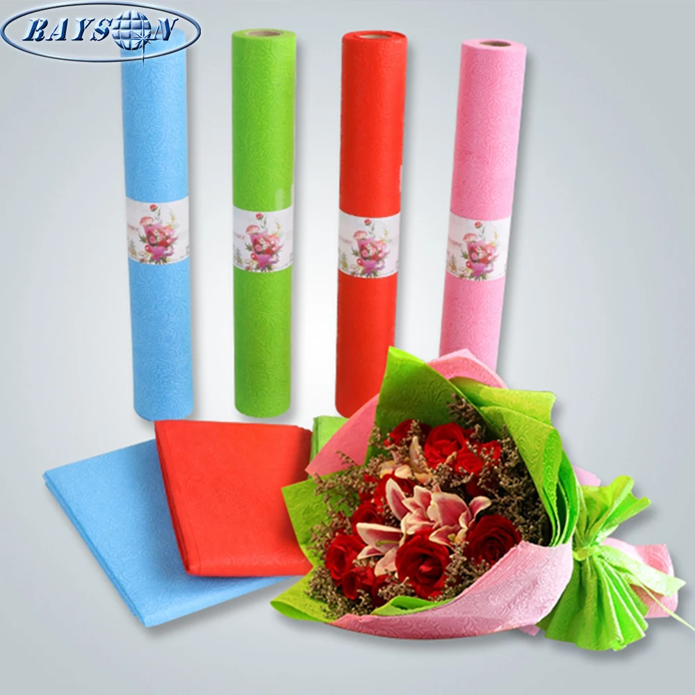 embossed nonwoven fabric waterproof wrapping paper for flower
