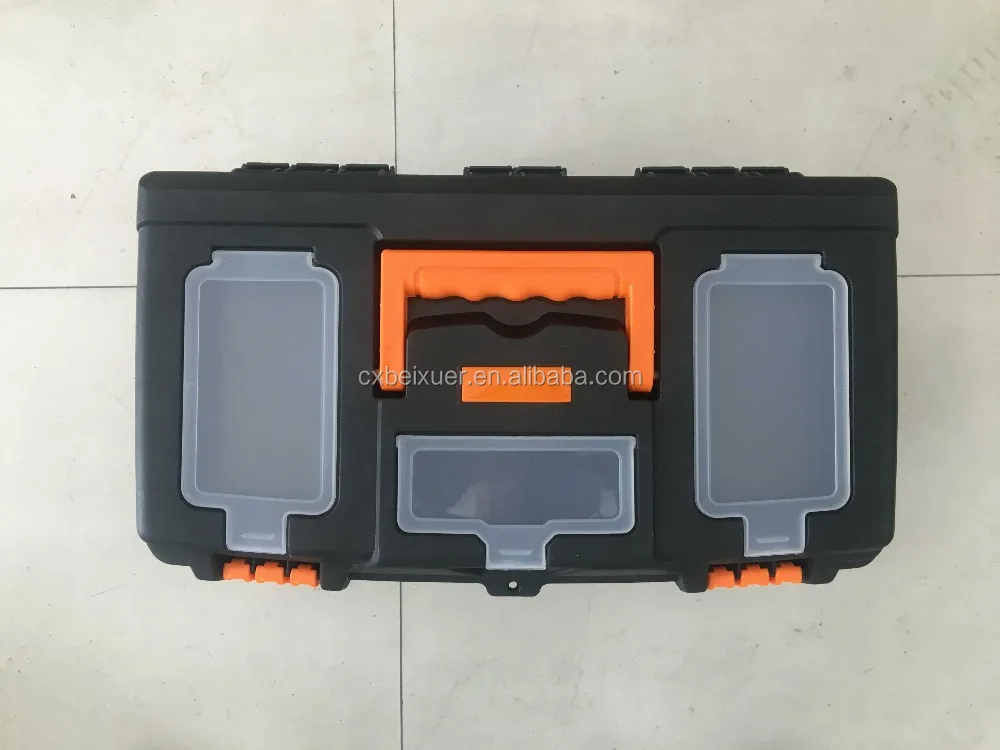 High quality plastic tool box Plastic storage box comes with a removable tray A18
