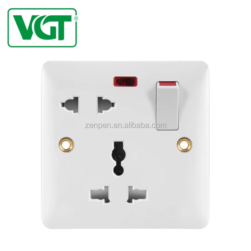 VGT 250V good quality Africa Egypt British standard 16A switch socket