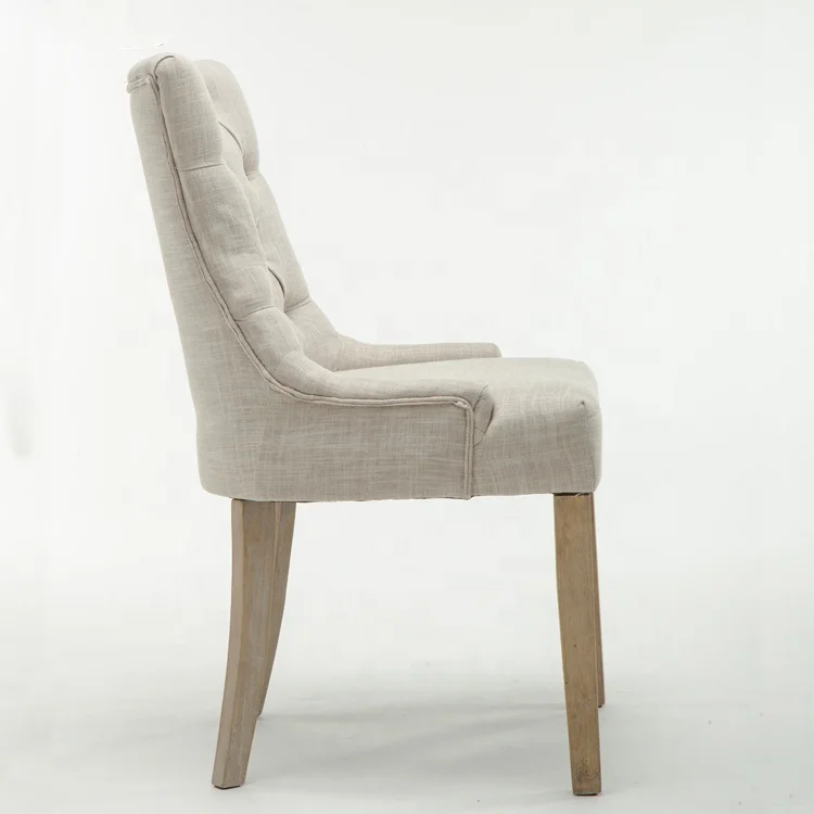 Wooden Restaurant Furniture Modern Cheap White Fabric New Design Dining Room Chair