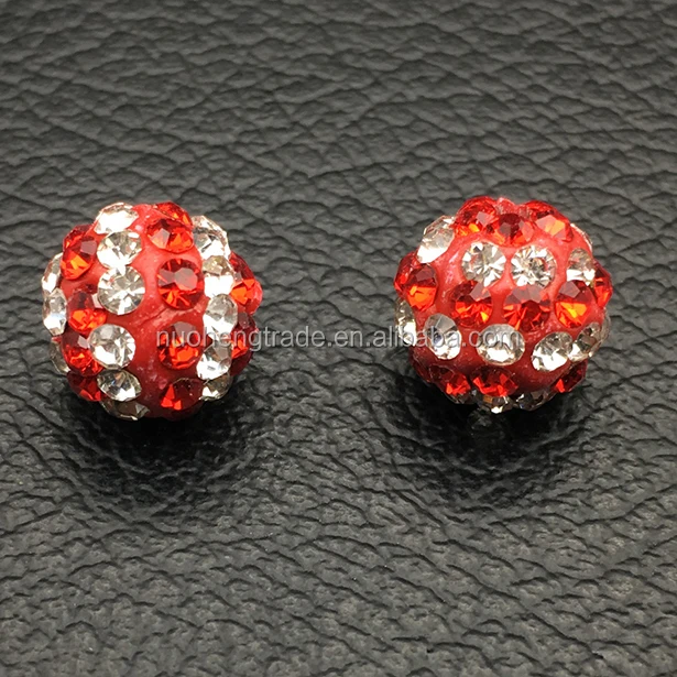 6mm/8mm/10mm/12mm/14mm Diamond CZ Pave Clay Beads For Bracelet Spacer