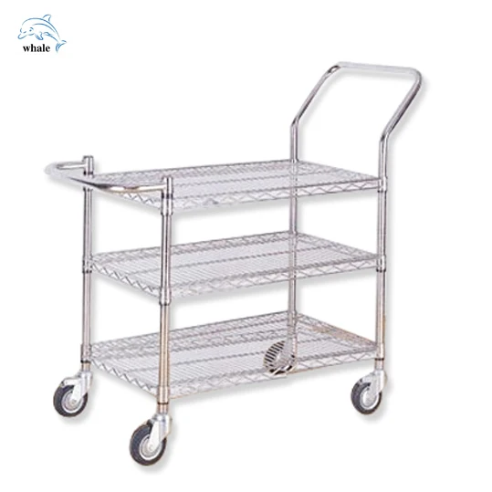 2018  3 Layers Shelf Chrome Plated Trolley