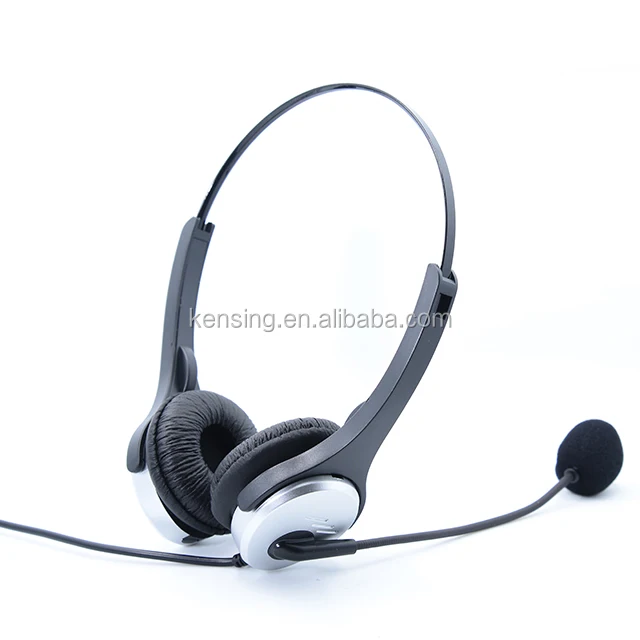 
VOIP headset phone headset with QD connector and Rj connector for call center 