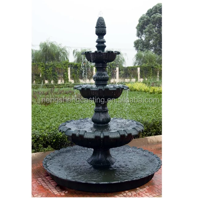 3 яруса кружевных чугунные уличные фонтаны HS-F-39