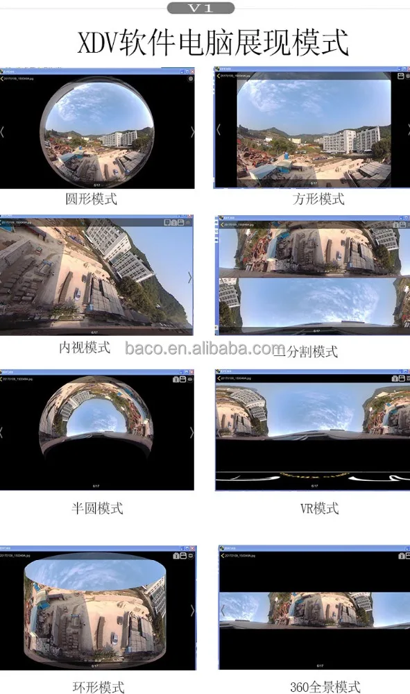 Wholesale  1080P HD 360 Degree V1 Sport Camera dvr 360 action camera