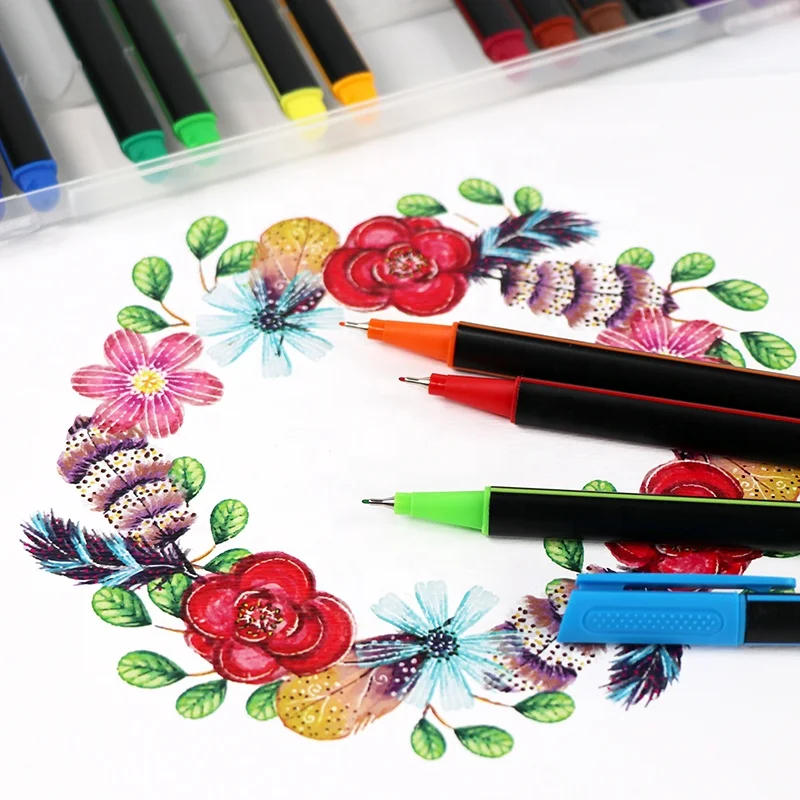 
Fine Line Point Sketch Writing Drawing Markers Fineliner Color Pen 