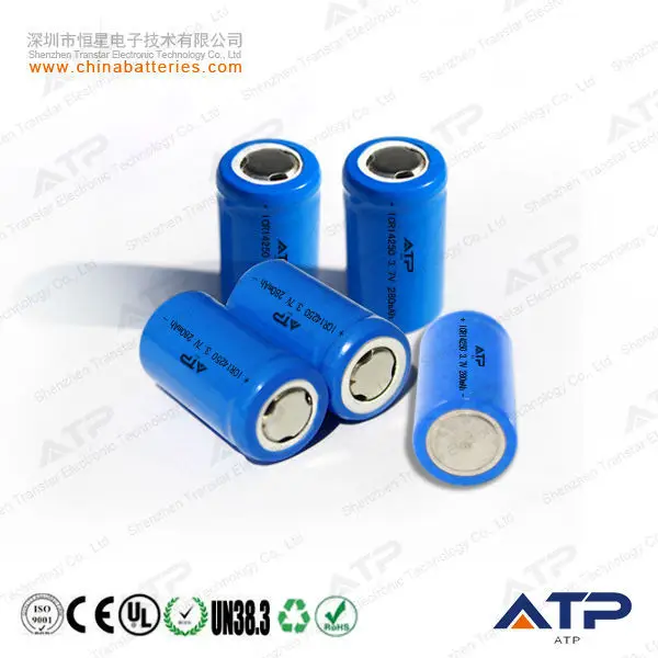 icr 14250 3.7v 200mah/250mah/20mah/300mah rechargeable battery for Gas Meter Heat Meter /emergency light