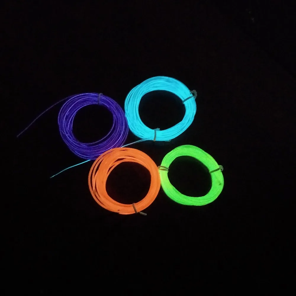 Горячий пирог Multi color светящийся 100 м el wire ролл Электрический провод, кабель-ролл