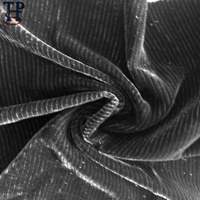 black silk velvet stripe fabric