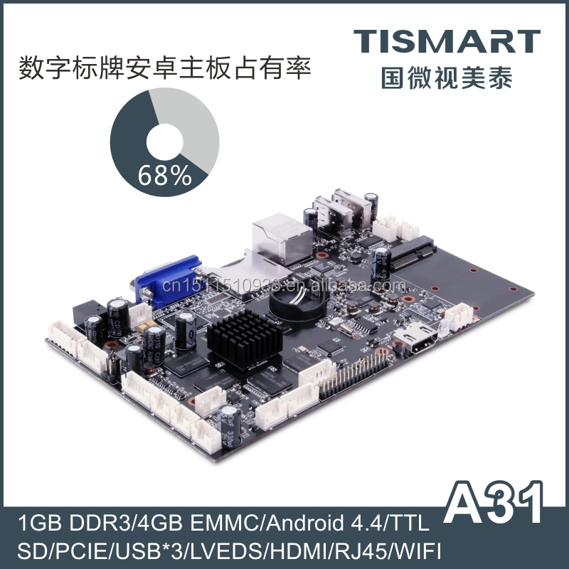 TISMART ARM Android Board for All-in-one PC Advertising Display