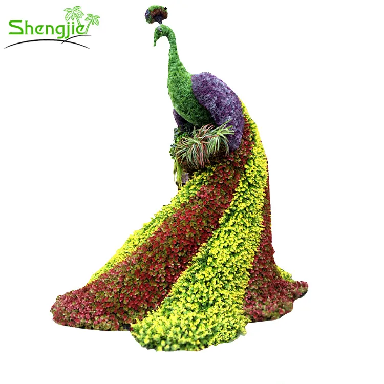 Big project park decorative artificial grass peacock topiary animal