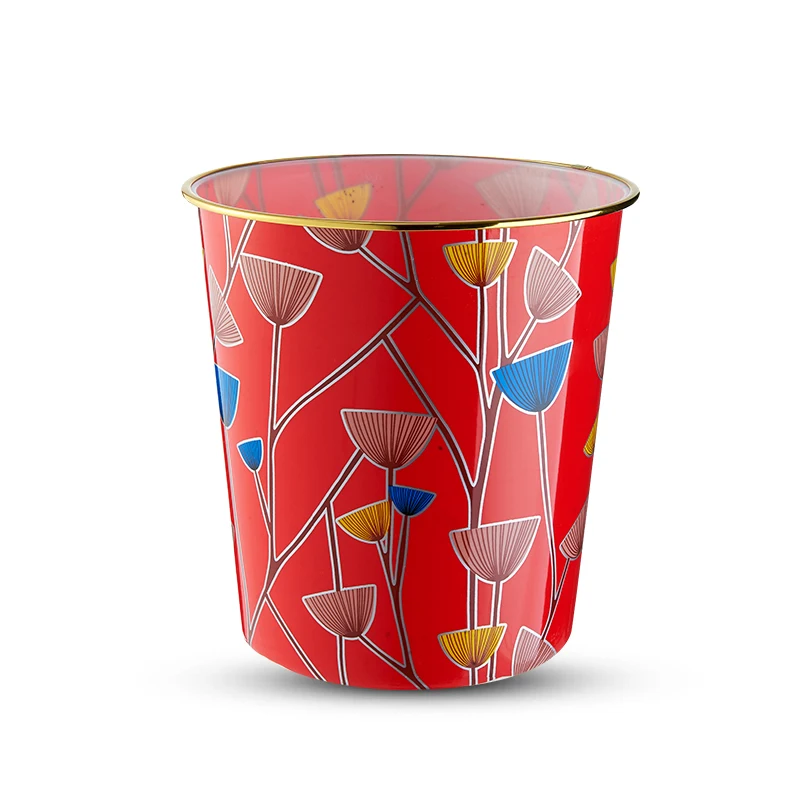 Custom made mini small house colored printed plastic garbage trash can