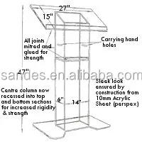 Прозрачный акриловый стол для речи из плексигласа церковная кафедра из плексигласа школьный Подиум